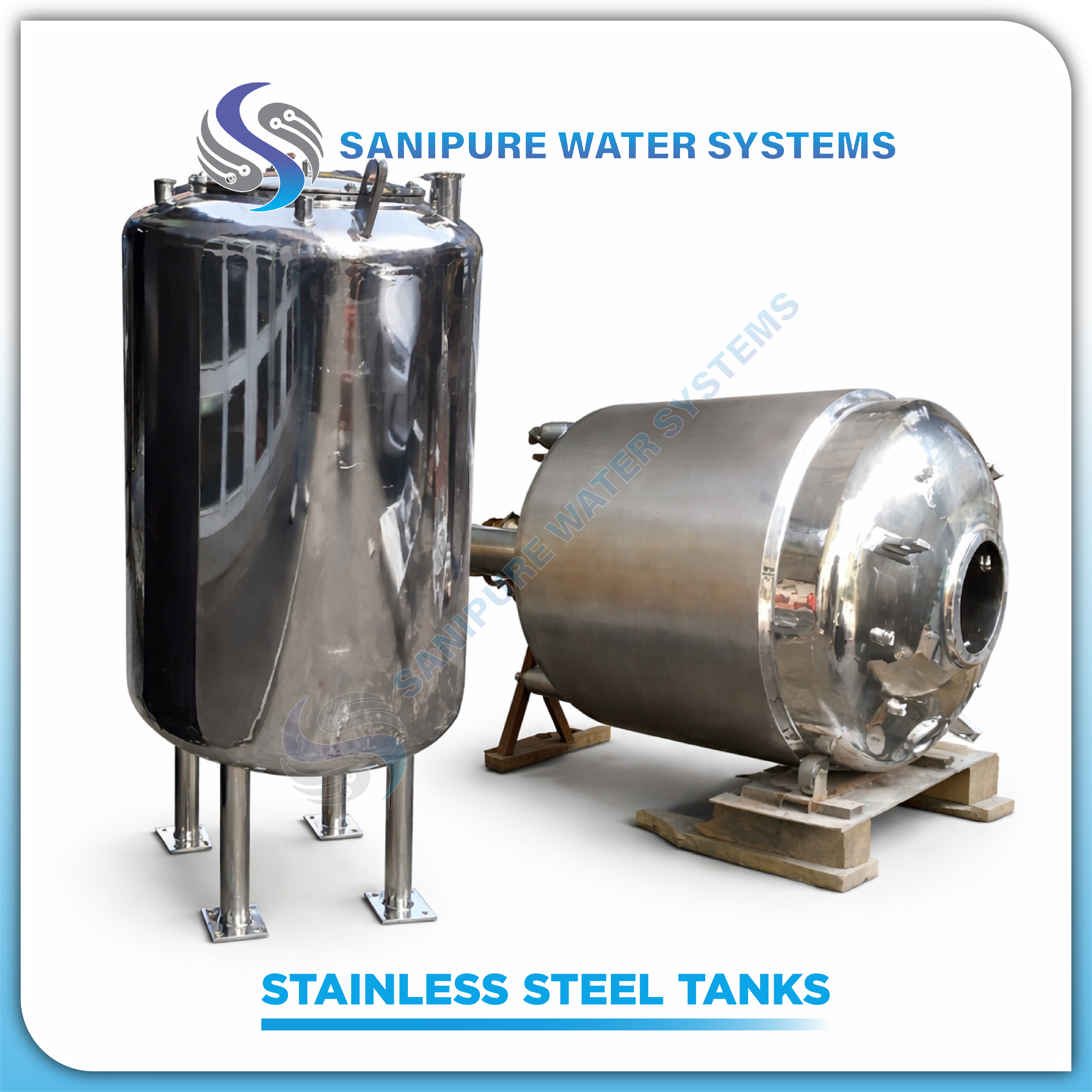 Hygienic stainless steel storage tanks for pharmaceutical and food process plants
